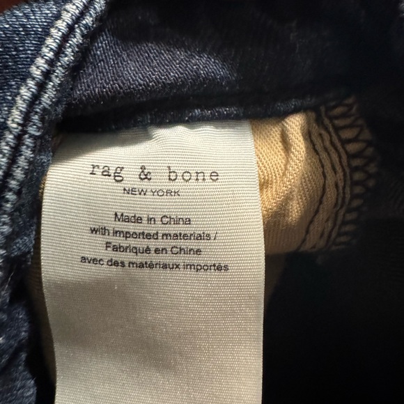 Rag & Bone- women’s Dre low- rise slim boyfriend dark blue jeans. Size 34 - Picture 3 of 7